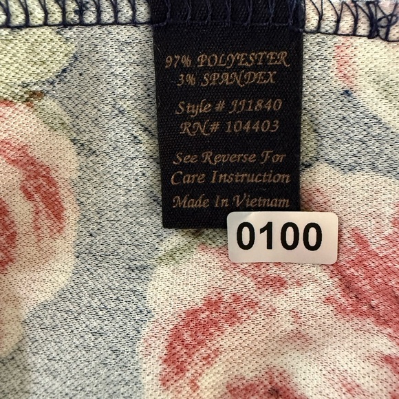 Altar’d State Women’s Navy Blue and Pink Floral Off the Shoulder Romper Size S - Picture 7 of 7